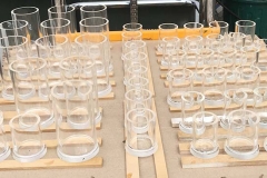 Acrylic Vials ready for machining & Polishing